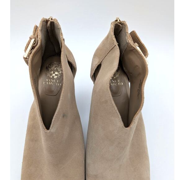 Vince Camuto Fareena Cutout Block Heel Bootie Women's Natural Size US10M EU41.5 - Picture 6 of 12
